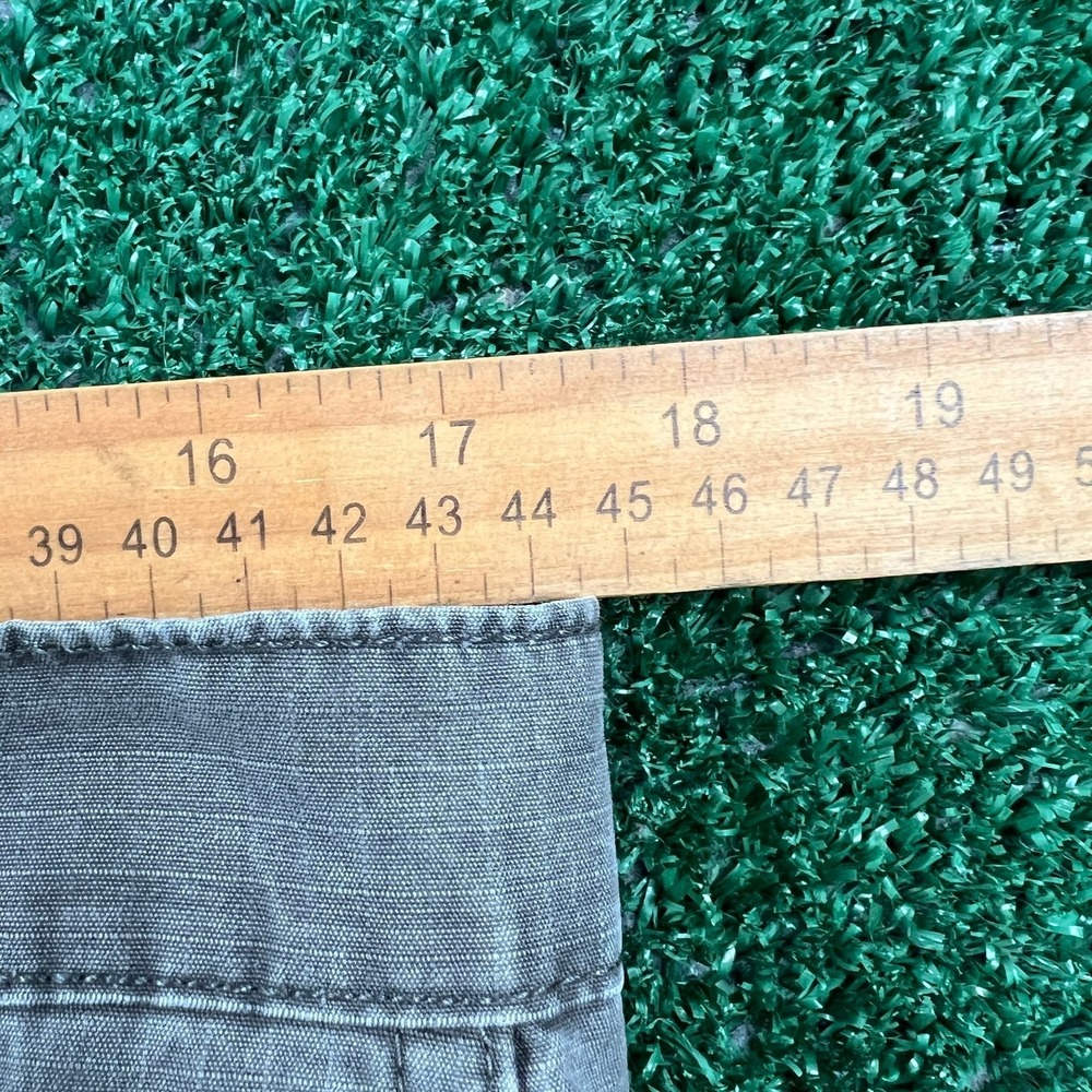 Wrangler Cargo Canvas Pants Mens 35x29" Gray Workwear Baggy Straight Modern‎ - Picture 3 of 9